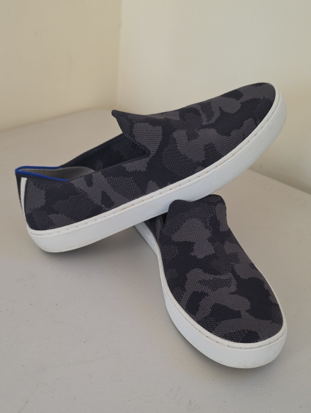 Rothy's Original Slip-on Sneaker Grey Camo Size 10